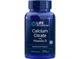 Life Extension Calcium Citrate with Vitamin D, 200 vege caps